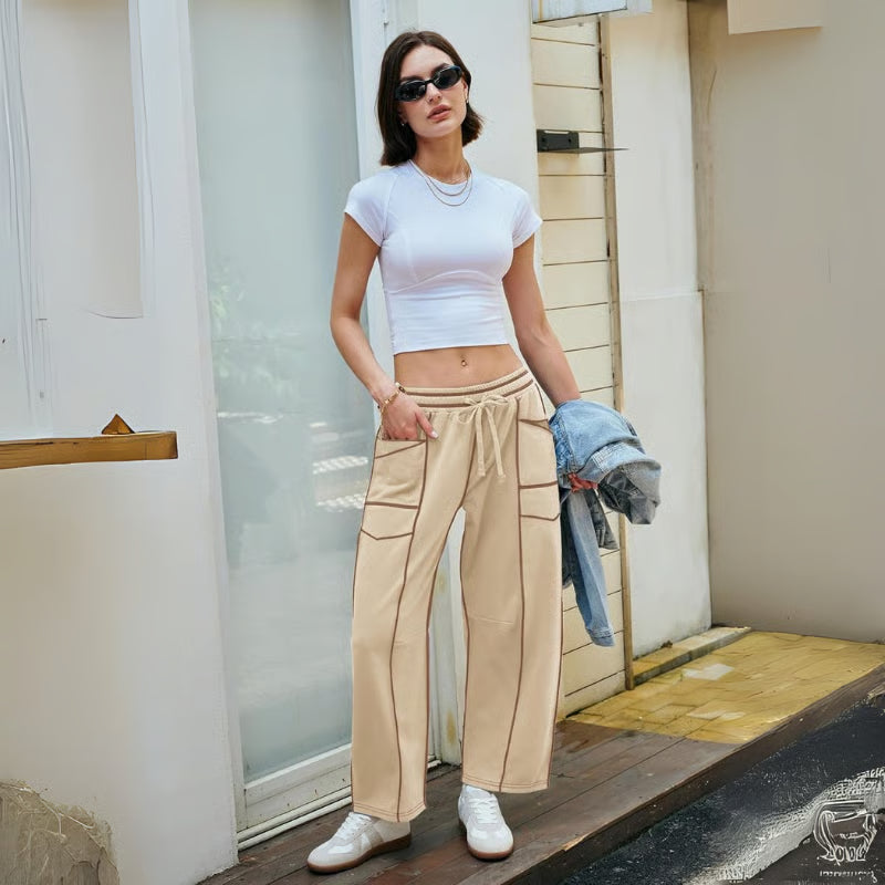 Wide Leg Barrel Lounge Pants