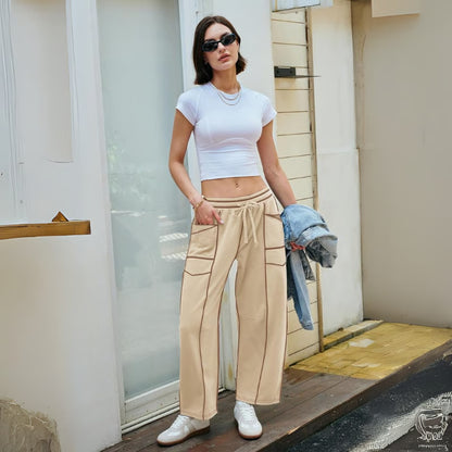 Wide Leg Barrel Lounge Pants