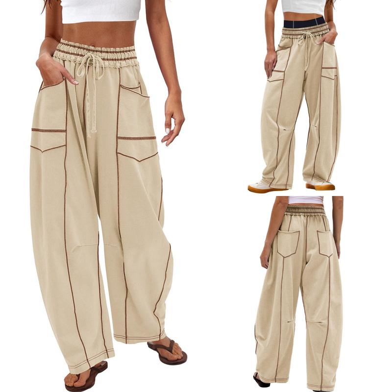 Wide Leg Barrel Lounge Pants